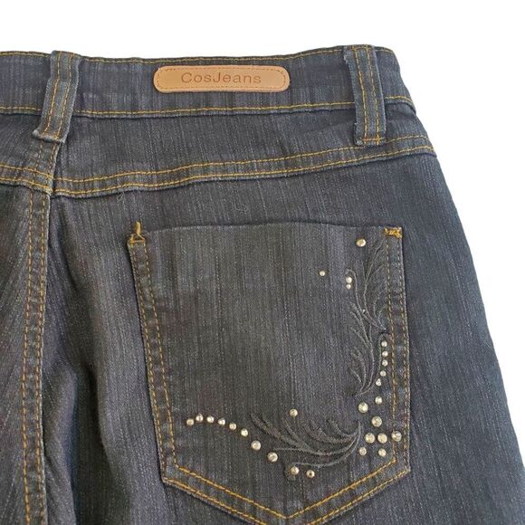 COS Jeans Black Denim Straight Leg Hi-Rise Black Embroidery Sequins Size 8P - Picture 7 of 16